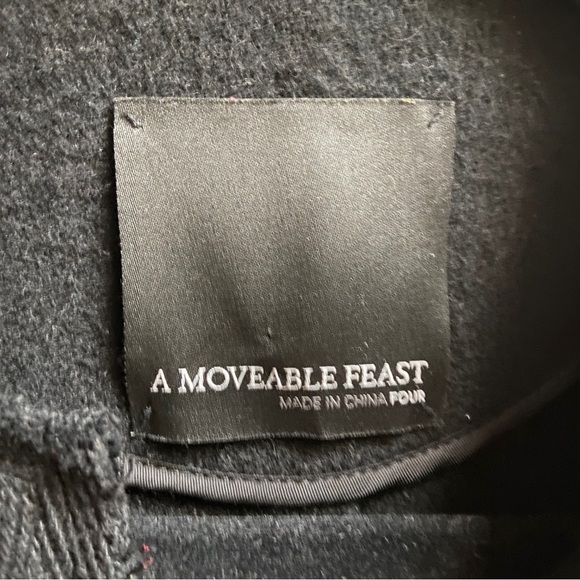 A Moveable Feast Aritzia zip up cropped blazer jacket Sz 4 - Picture 7 of 11